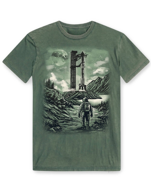 Camiseta astronauta al despegue