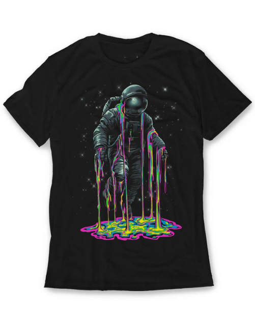 Camiseta astronauta liquido