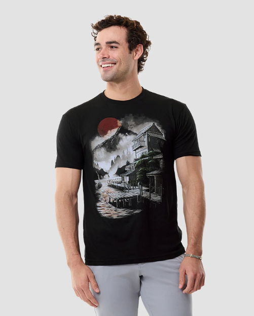 Camiseta ciudad luna roja