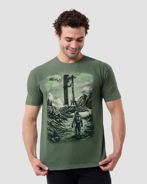 Camiseta astronauta al despegue